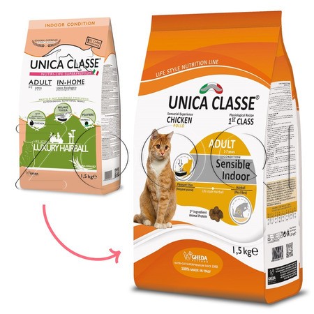 Корм Unica Classe Sensible Indoor для кошек (курица)