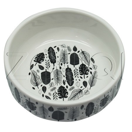 №1 Миска керамическая «Флора» с авторским рисунком на бортике