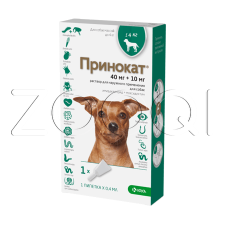 Принокат Капли на холку для собак, 1 пипетка