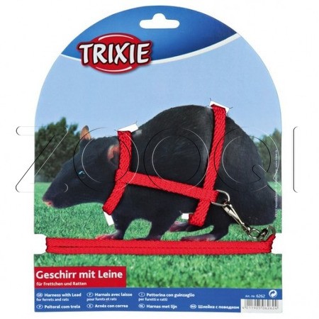 Набор "Trixie" (шлея+поводок) для хорьков и крыс
