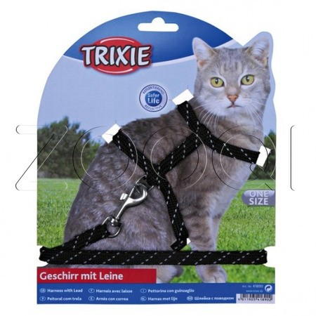 Набор 2 "Trixie" (шлея + поводок) для кошек