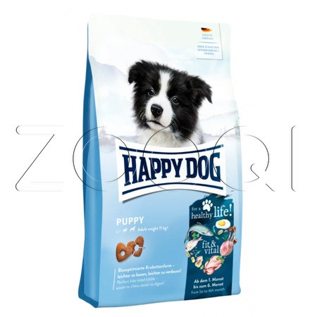 Happy Dog Puppy fit & vital для щенков от 4 недель до 6 месяцев (птица)