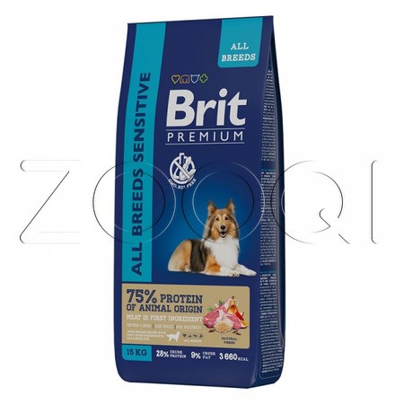 Корм Brit Premium Dog Sensitive для собак (баранина, индейка)