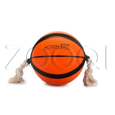 Beeztees Игрушка «Баскетбольный мяч с веревкой» для собак, 24 см