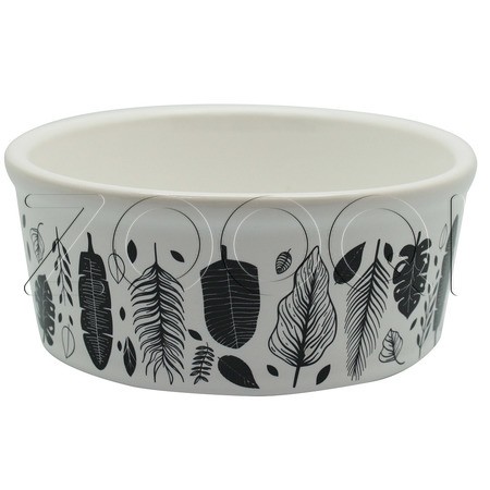 №1 Миска керамическая «Флора» с авторским рисунком на бортике