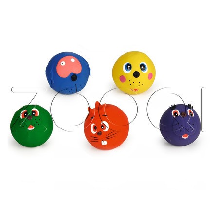 Beeztees Латексный мяч «мордашка» для собак, 7 см