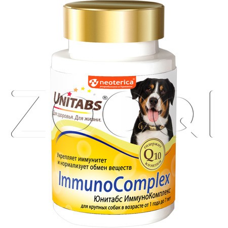 Unitabs ImmunoComplex для иммунитета крупным собакам, 100 шт