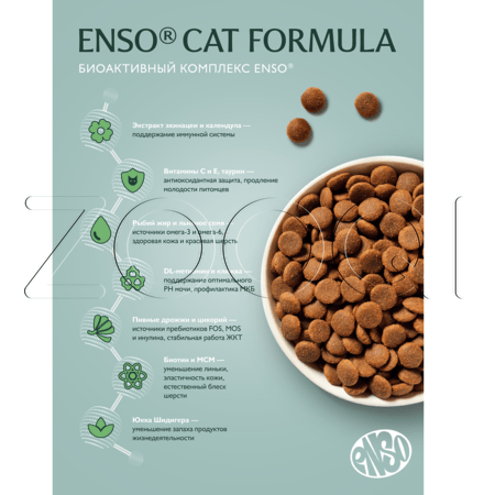 Корм ENSO Cat Formula Sterilized для кошек (кролик, малина)