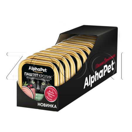 Паштет AlphaPet Суперпремиум для кошек (кролик), 100 г