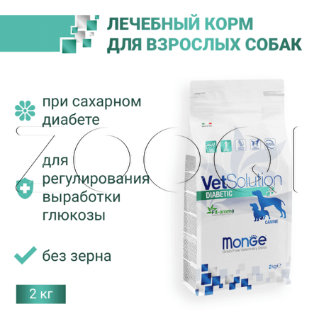 Корм Monge VetSolution Dog Diabetic для собак (курица)