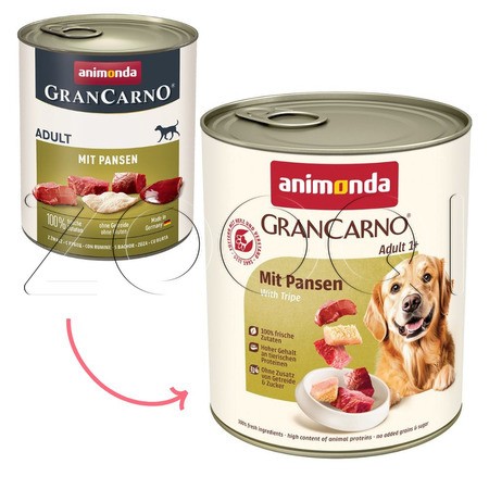 Консерва GranCarno Adult для собак (рубец)