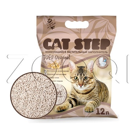 Cat Step Tofu Original Растительный комкующийся наполнитель (без запаха)
