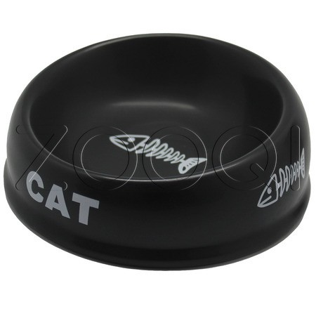 №1 Миска керамическая «Cat», черная, 15.5x15.5x5.5 см, 200 мл