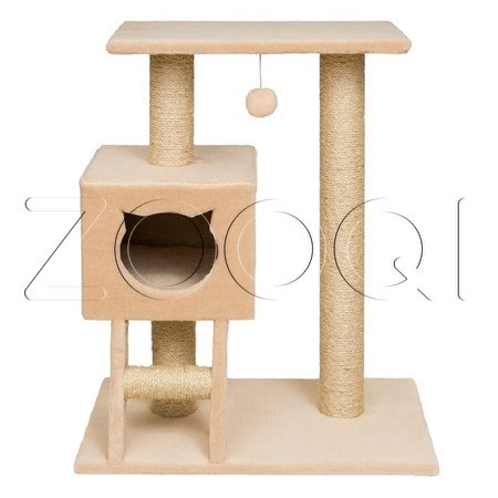 Q-zoo Комплекс с лесенкой для кошек, сизаль, 75х45х96 см