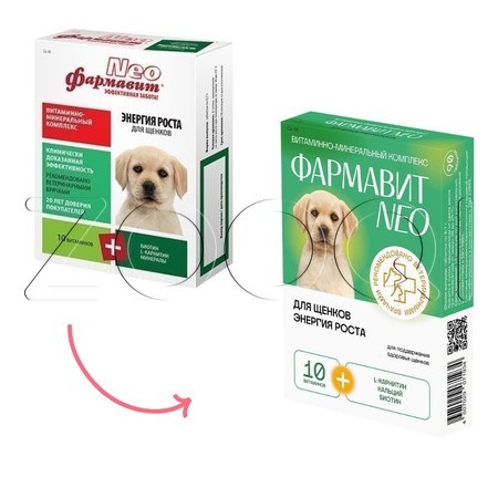 Фармавит Neo «Энергия роста» для щенков, 90 табл