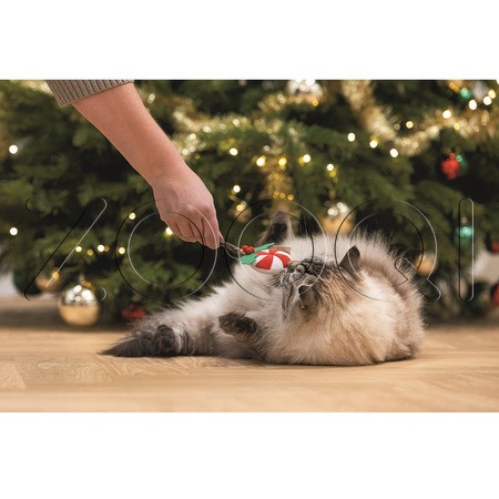 Beeztees Игрушка «Рождественский леденец» с мататаби для кошек, 14 см
