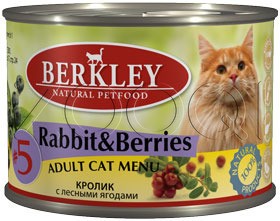 #5 Кролик с лесными ягодами для взрослых кошек, 200 г