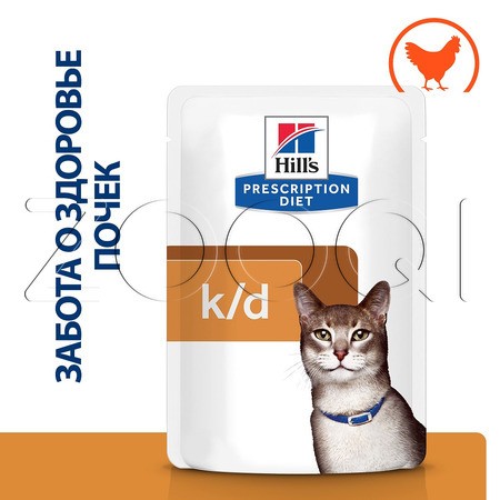 Hill's k/d Kidney Care влажный корм для кошек с курицей