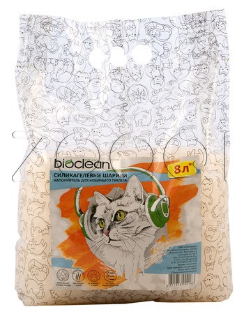 Наполнитель для кошачьего туалета Bioclean (силикагелевые шарики)