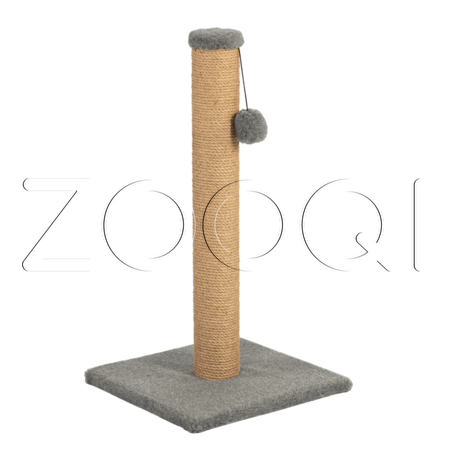 Q-zoo Когтеточка-столбик L с шариком для кошек, джут, 75 см