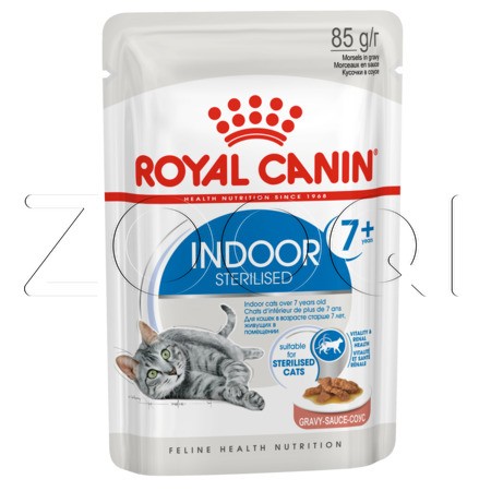 Royal Canin Indoor Sterilised +7 (кусочки в соусе), 85 г