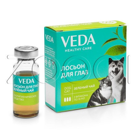 VEDA Лосьон для глаз «Зеленый чай», 3 x 10 мл