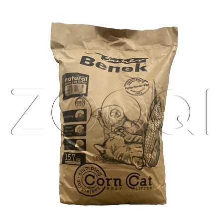 Комкующийся наполнитель Super Benek "Corn Cat" без запаха