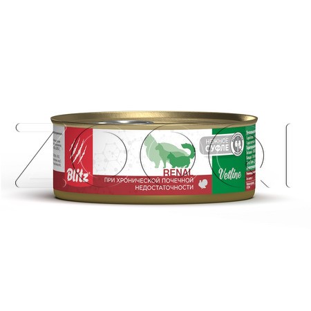 Консерва Blitz Cat Vetline Renal для кошек (индейка), 100 г