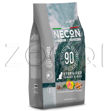 Necon Natural Wellness Cat Sterilized Turkey and Rice для стерилизованных кошек и котов (индейка, рис)
