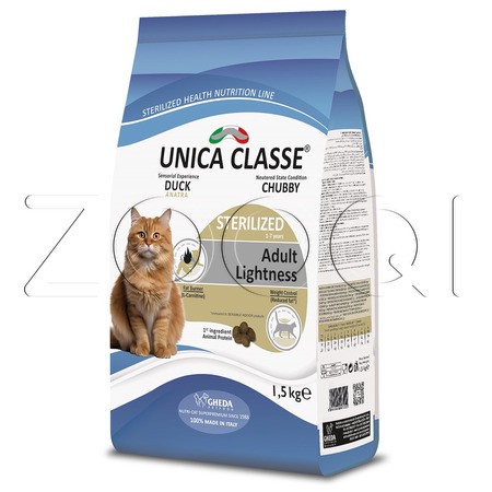 Корм Unica Classe Sterilized Lightness для кошек (утка)