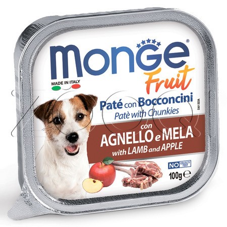 Monge Dog Fruit Lamb & Apple для взрослых собак всех пород (ягненок, яблоко), 100 г