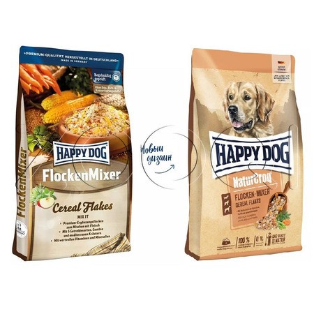 Happy Dog NaturCroq Flocken Mixer Cereal Flakes для смешивания с консервами или мясопродуктами