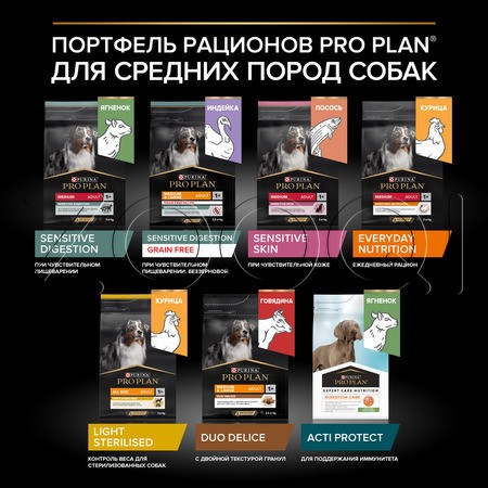Корм Purina Pro Plan Sensitive Digestion Grain Free Medium & Large Adult для собак (индейка)