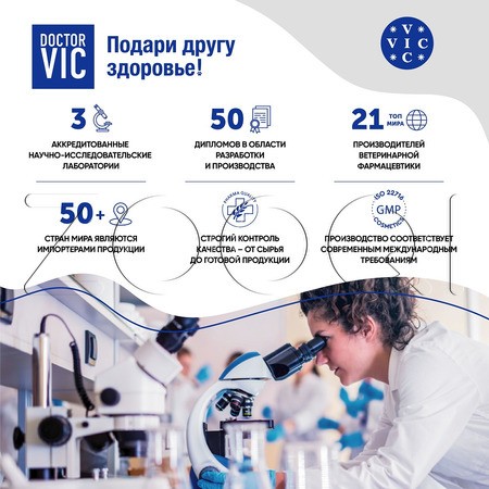 DOCTOR VIC Концентрированный шампунь для глубокой очистки шерсти собак и кошек, 250 мл