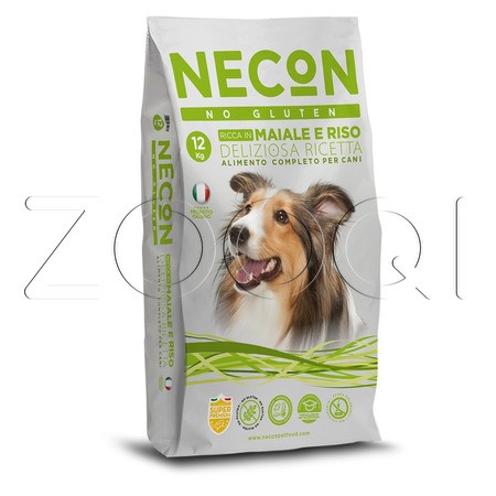 Necon Dog Adult All Breed No Gluten Pork Rice для взрослых собак всех пород (свинина, рис)