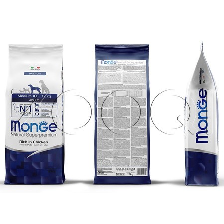 Корм Monge Dog Medium Adult Chicken & Rice для собак (курица, рис)