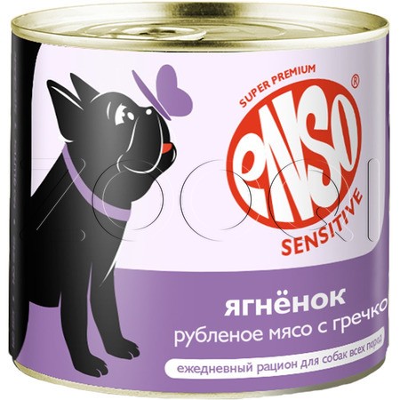 Паштет Enso Sensitive для собак (ягненок, гречка), 190 г