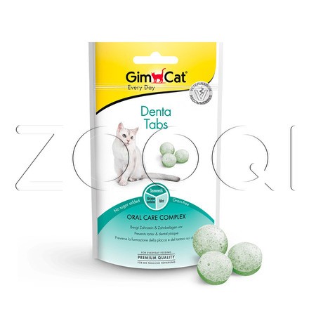 Лакомство GimCat Denta Tabs для очистки зубов кошек