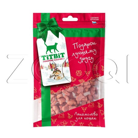 TiTBiT Лакомство «Крекер рыбки» для кошек (Новогодняя коллекция), 80 г