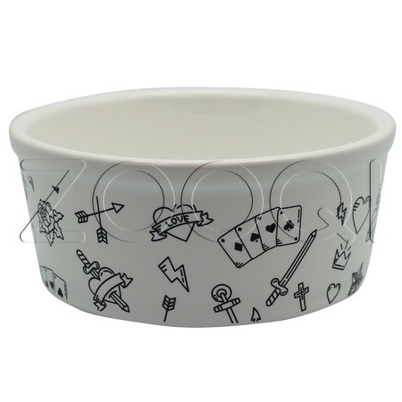 №1 Миска керамическая «LOVE» с авторским рисунком на бортике