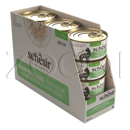 Консерва Schesir Cat Complements для кошек (курица, сибас в желе), 70 г