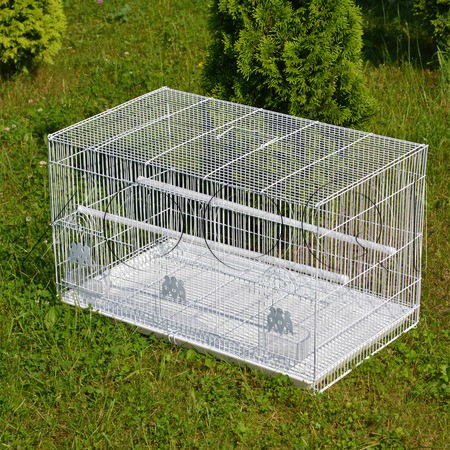 Ekia Клетка для птиц прямоугольная (2 кормушки), 76 х 45 x 45 см