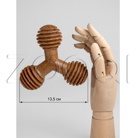 INDIGO Игрушка Пул «N 1Б» с древесным волокном для собак, 13,5x13,5 см