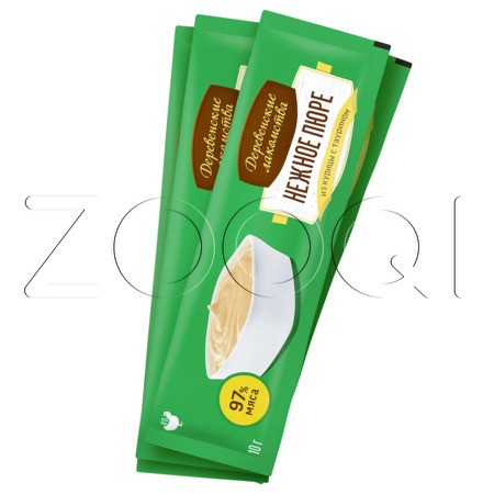 Деревенские лакомства Нежное пюре из курицы для кошек, 40 г