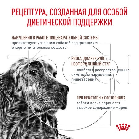 Корм Royal Canin Gastrointestinal Low Fat для собак (птица)