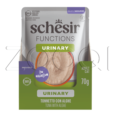 Мусс Schesir Cat Functions Urinary для кошек (тунец, морские водоросли), 70 г