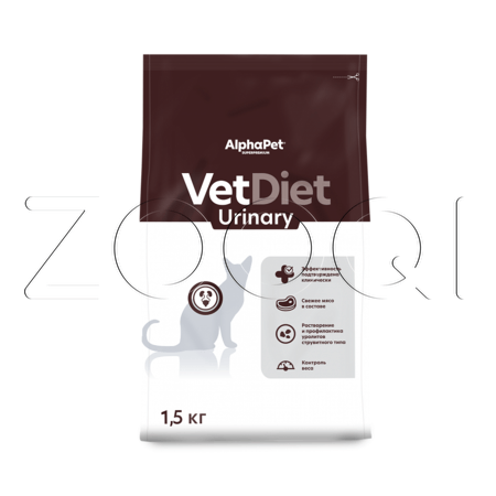 Корм AlphaPet Vet Diet Urinary для кошек и котов (индейка, курица)