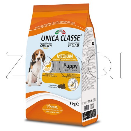 Корм Unica Classe Puppy Medium для щенков (курица)