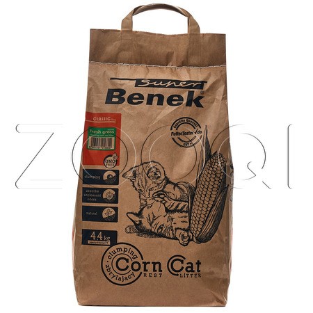 Super Benek Corn Cat Кукурузный наполнитель для кошачьего туалета (свежая трава)