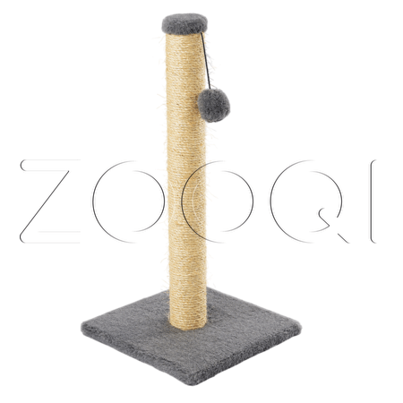 Q-zoo Когтеточка-столбик М с шариком для кошек, сизаль, 72 см